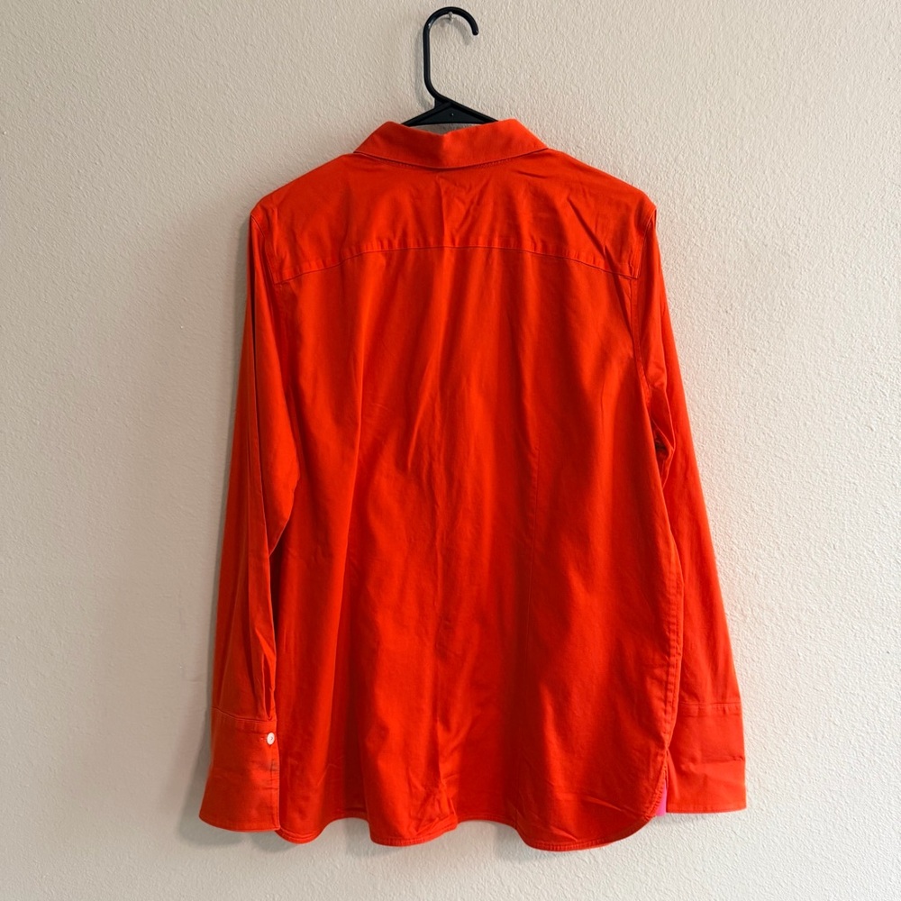 Paperwhite Orange Button Down Blouse - image 3